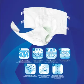 Prosafe Tekstil Belbantlı Hasta Bezi 30'lu Large